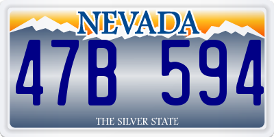 NV license plate 47B594