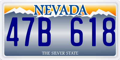 NV license plate 47B618