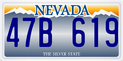NV license plate 47B619
