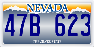NV license plate 47B623