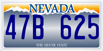 NV license plate 47B625