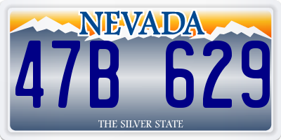 NV license plate 47B629