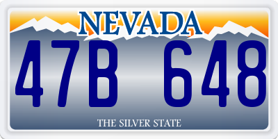 NV license plate 47B648