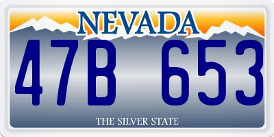 NV license plate 47B653