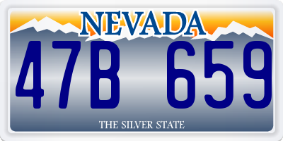 NV license plate 47B659