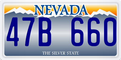 NV license plate 47B660