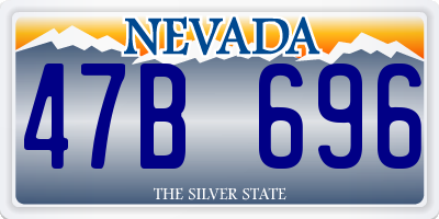 NV license plate 47B696