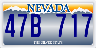 NV license plate 47B717