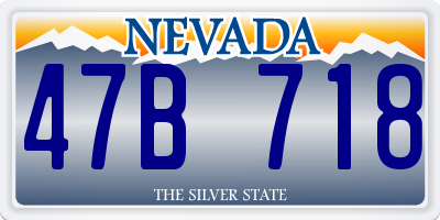NV license plate 47B718