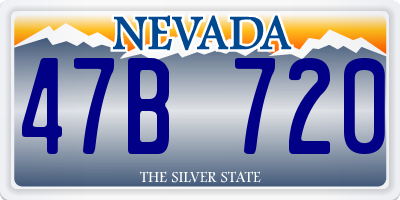 NV license plate 47B720