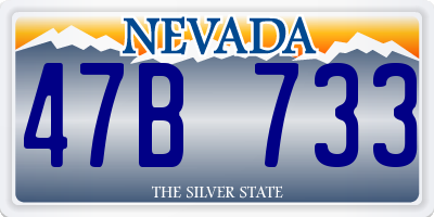 NV license plate 47B733