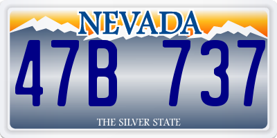 NV license plate 47B737