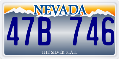 NV license plate 47B746