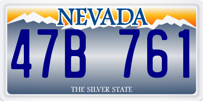 NV license plate 47B761