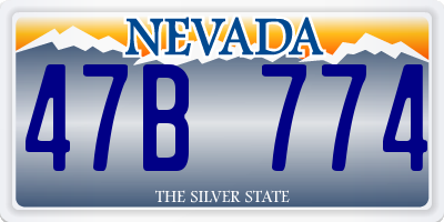 NV license plate 47B774