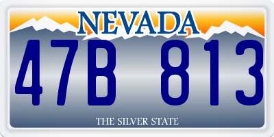 NV license plate 47B813