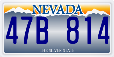 NV license plate 47B814