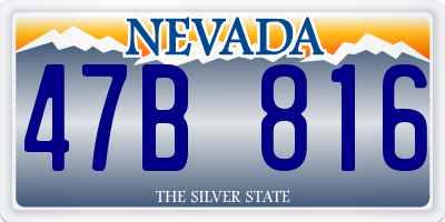 NV license plate 47B816