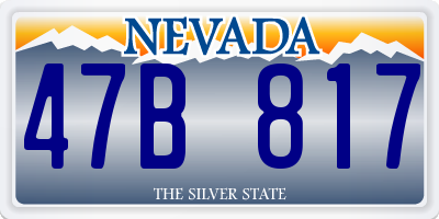 NV license plate 47B817