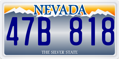 NV license plate 47B818