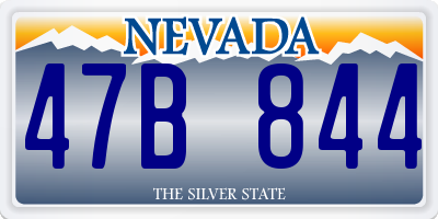 NV license plate 47B844