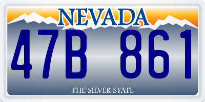 NV license plate 47B861