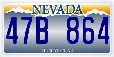 NV license plate 47B864