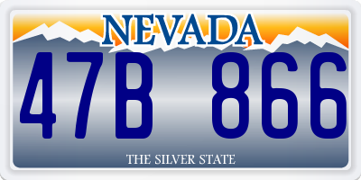 NV license plate 47B866