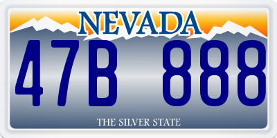 NV license plate 47B888