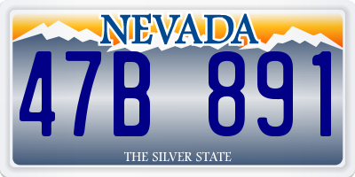 NV license plate 47B891