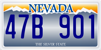NV license plate 47B901