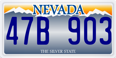 NV license plate 47B903