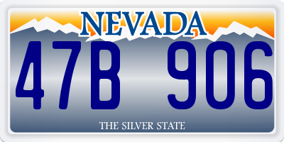 NV license plate 47B906