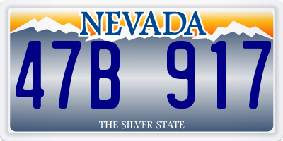 NV license plate 47B917