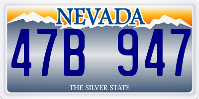 NV license plate 47B947