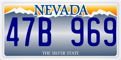 NV license plate 47B969