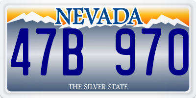 NV license plate 47B970