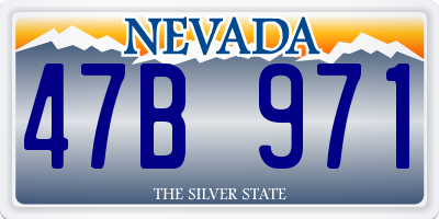 NV license plate 47B971