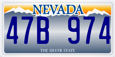 NV license plate 47B974