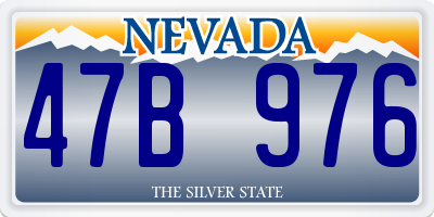 NV license plate 47B976