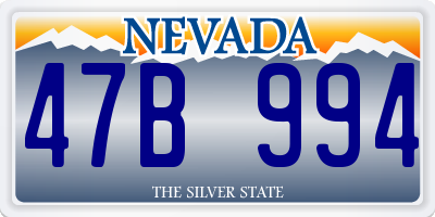 NV license plate 47B994