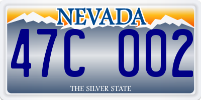 NV license plate 47C002