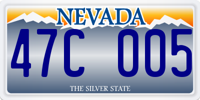 NV license plate 47C005