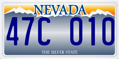 NV license plate 47C010