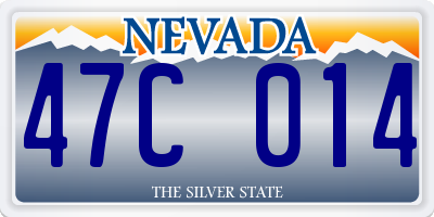 NV license plate 47C014