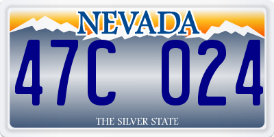 NV license plate 47C024