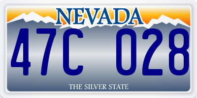 NV license plate 47C028