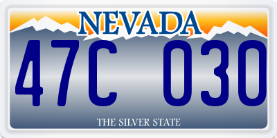 NV license plate 47C030