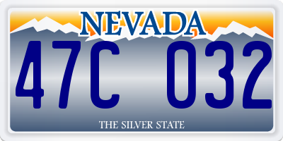 NV license plate 47C032