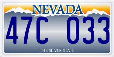 NV license plate 47C033